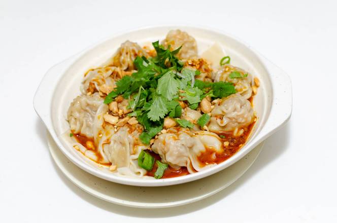 Mini Wuntun (Only Pork, No Shrimp) in Special Spicy Sauce 紅油抄手